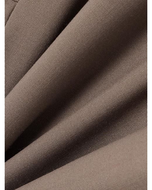 Dries Van Noten Brown Woven Straight-Leg Pants