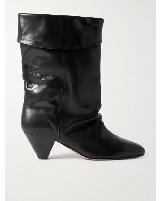 Isabel Marant Black Dalby Leather Ankle Boots