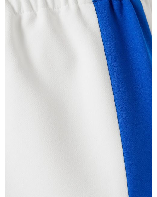 La Ligne Blue Side Stripe Colby Stretch Recycled-Crepe Wide-Leg Pants
