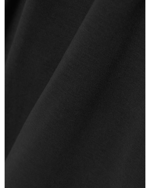 Eres Black Allyson Embroidered Stretch-Modal And Silk-Blend Jersey Tank