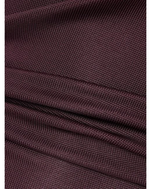 TOVE Purple Blake Draped Stretch-Jersey Top