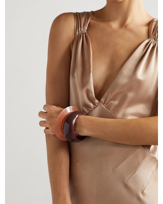 Saint Laurent Pink Armreif Aus Harz