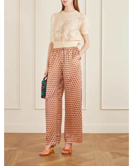Dries Van Noten Natural Ribbed-Knit Cotton-Blend Sweater