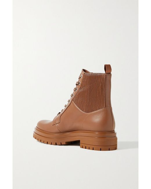 Gianvito Rossi Brown Martis 20 Leather Ankle Boots