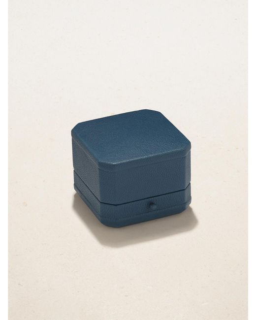 David Webb Natural Small Octagonal Buckle 18-Karat, Platinum, Enamel And Diamond Ring