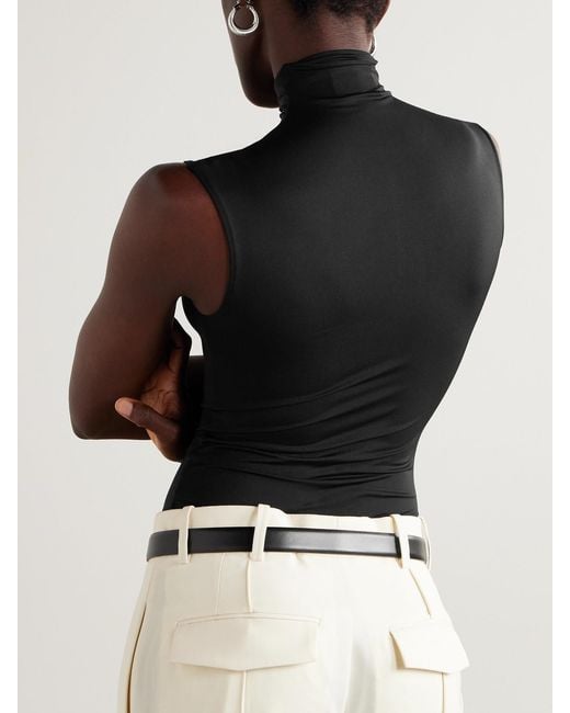 Wardrobe NYC Black Rhw Jersey Turtleneck Bodysuit