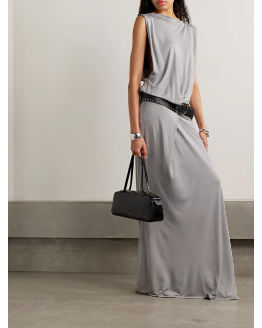 Christopher Esber Gray Maxikleid Aus Jersey Mit Falten Und Gürtel