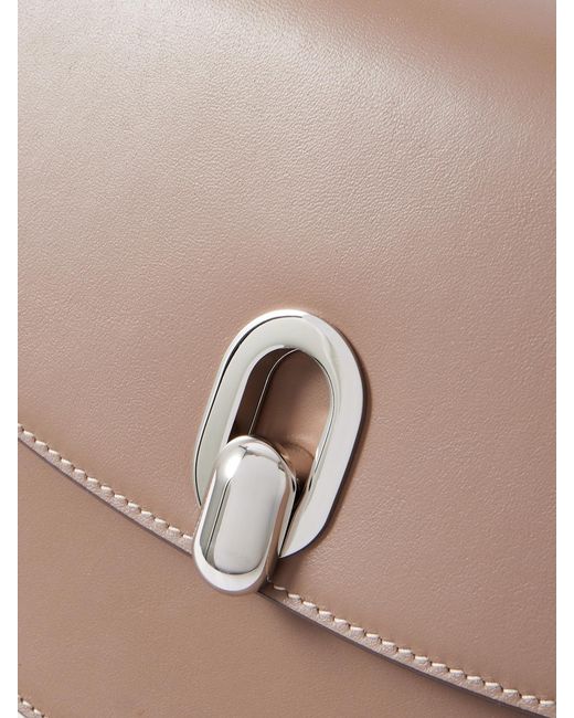 SAVETTE Brown Tondo 22 Leather Shoulder Bag