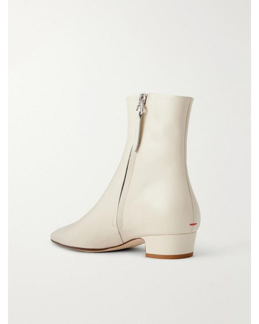 Aeyde Natural Lila Leather Ankle Boots