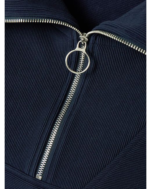 Varley Blue Vine Gerippter Pullover Aus Einer Baumwollmischung