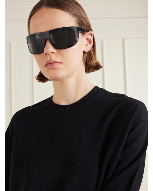 Oliver Peoples Gray Khaite 1974C D-Frame Acetate Sunglasses