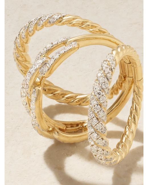 David Yurman Natural Stax 18-Karat And Diamond Ring