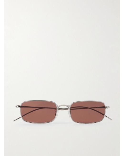 Oliver Peoples Pink Rectangle-Frame-Tone Sunglasses