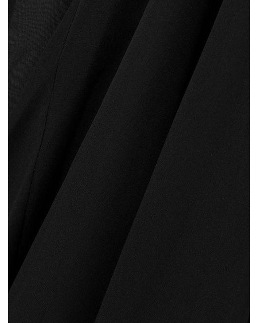 Sharon Wauchob Black Jay Asymmetric Pleated Silk-Voile Skirt