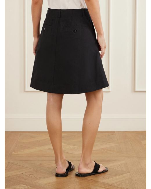 Totême Black Cotton And Lyocell-Blend Mini Skirt