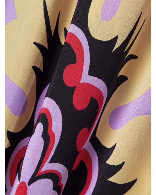 LaDoubleJ White Marlene Printed Silk-Crepe Maxi Dress