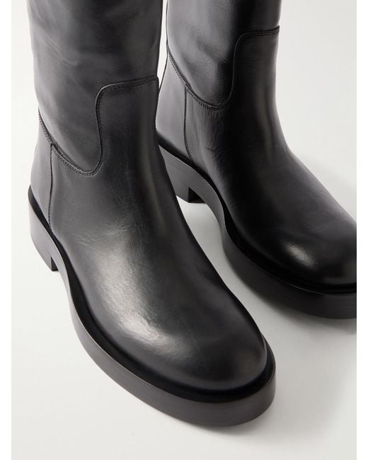 Paris Texas Black Napa Leather Knee Boots