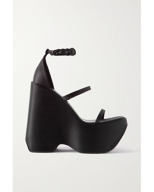 satin platforms versace