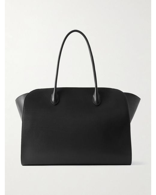 The Row Black Marlo 17 Leather Tote