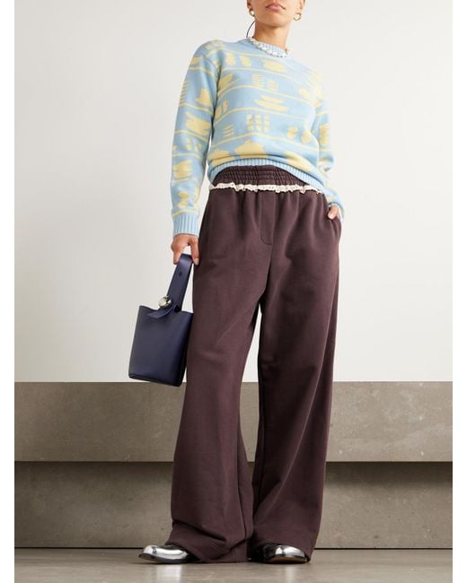 J.W. Anderson Blue Crockery Pullover Aus Wolle Mit Intarsienmuster