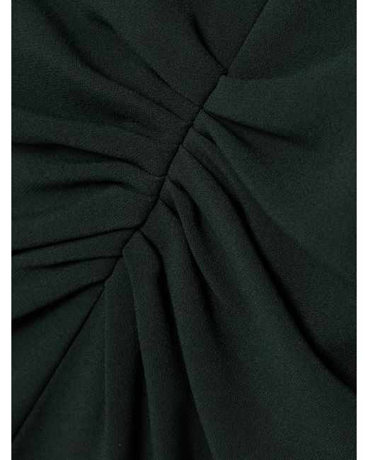 Victoria Beckham Green Midikleid Aus Crêpe Mit Raffungen