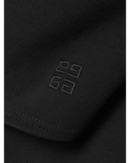 Givenchy Black Cropped Stretch-Knit Top