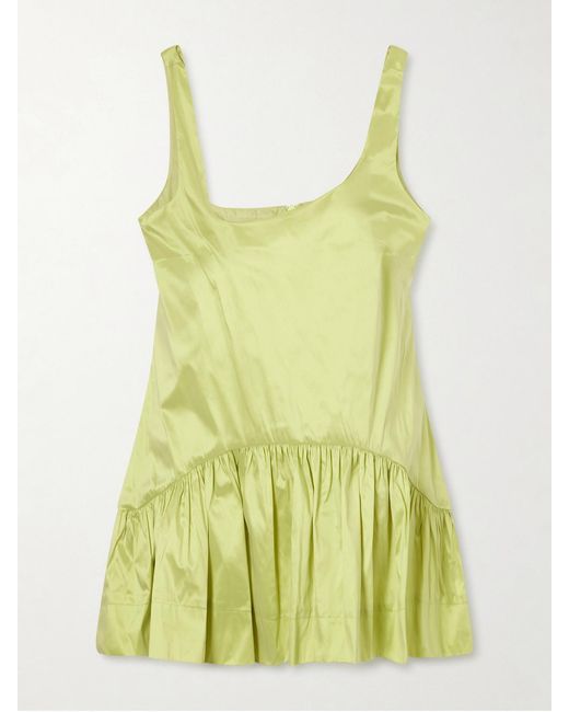 Simone Rocha Yellow Taffeta Peplum Top
