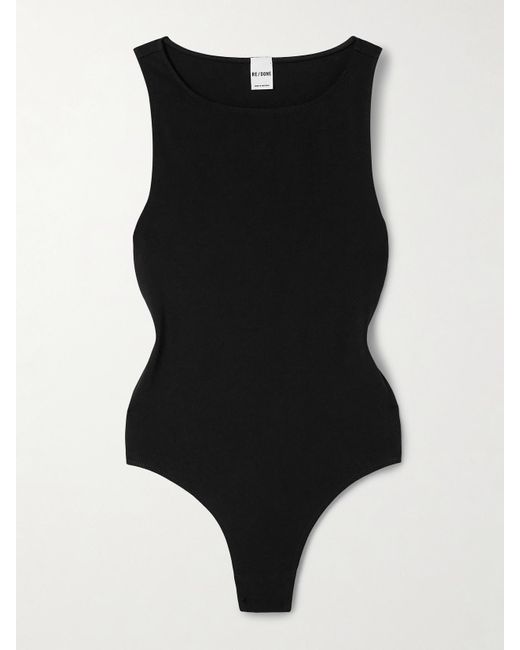 Re/done Black Body Aus Jersey Aus Einer Baumwollmischung