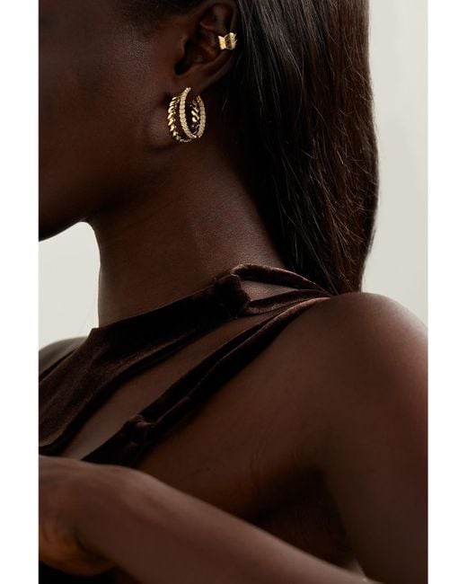 Anita Ko Natural 18-Karat Hoop Earrings
