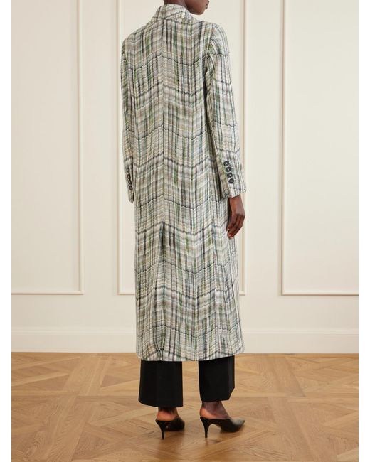 Missoni Gray Striped Wool-Blend Coat