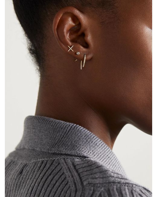 Melissa Joy Manning Natural Wishbone 14-Karat Recycled Diamond Earrings