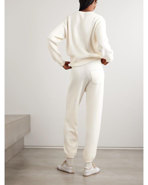 arch4 Natural Elsa Cashmere Sweater And Track Pants Set