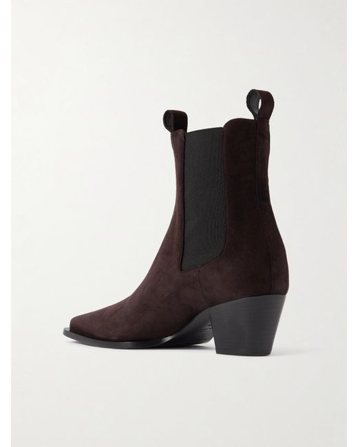Totême Brown The City Suede Chelsea Boots