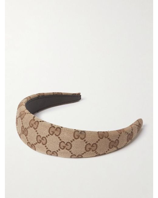 Gucci Natural Canvas-Jacquard Headband