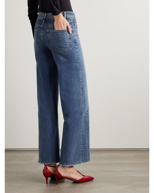 FRAME Blue Le Slim Palazzo High-Rise Wide-Leg Jeans
