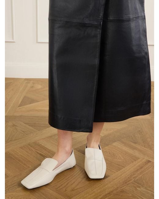 St. Agni Natural Minimal Flat Leather Loafer