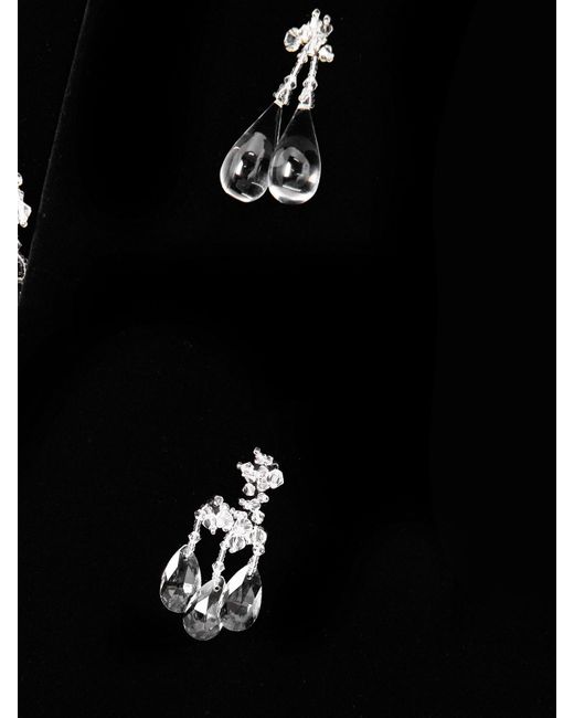 J.W. Anderson Black Embellished Padded Cotton-Velvet Midi Dress
