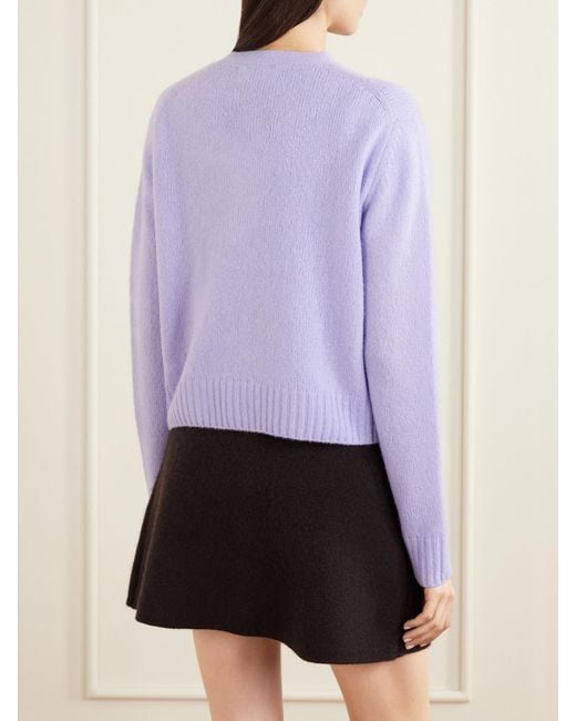 Lisa Yang Purple Marionette Cashmere And Silk-Blend Cardigan