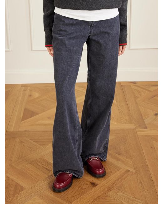 Mocassins En Cuir À Ornements Horsebit Gucci en coloris Red