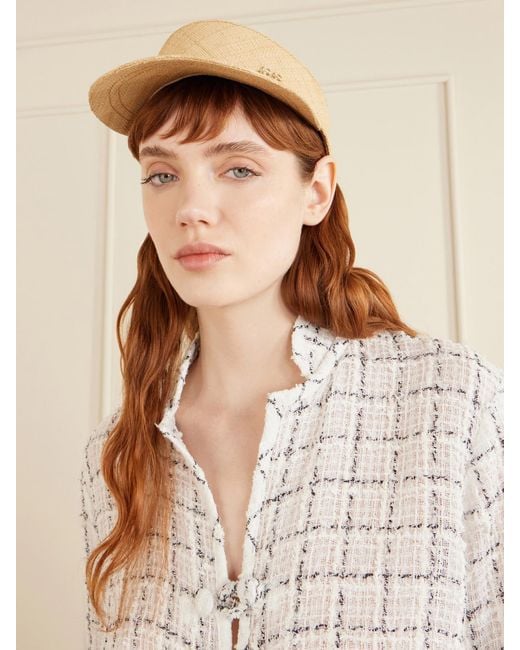 Ruslan Baginskiy Natural Embroidered Straw Visor