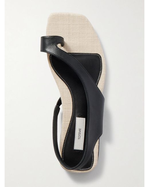 Totême  Black Leather Sandals