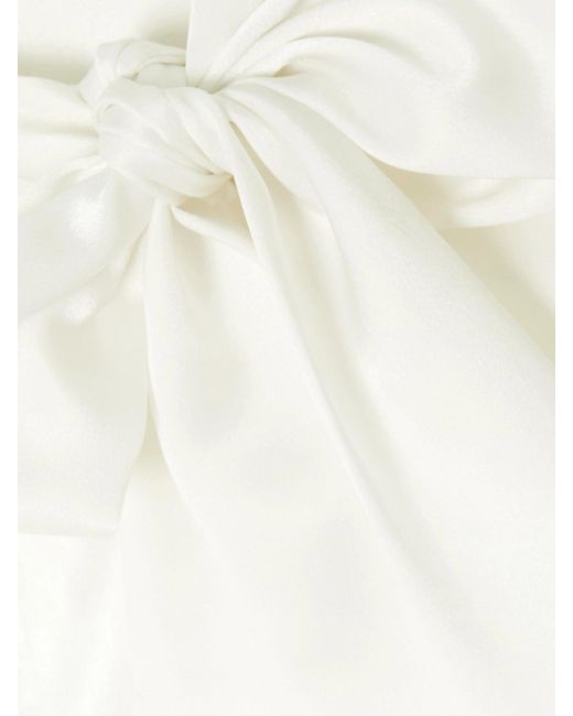 Galvan White Sienna Midikleid Aus Satin Mit Neckholder