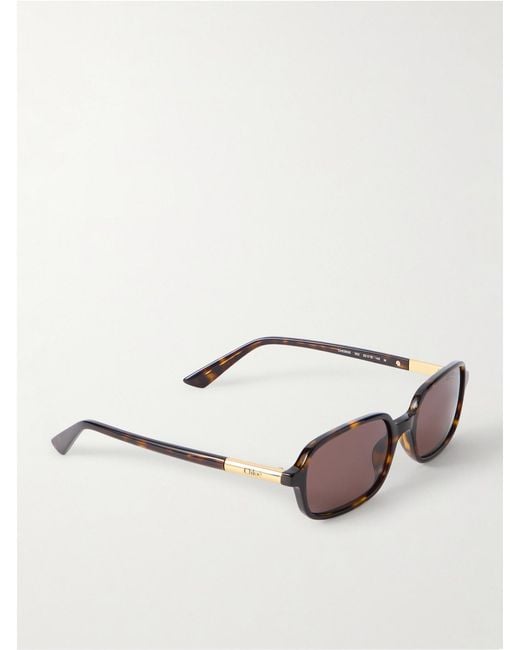 Chloé Multicolor Judy Rectangle-Frame Acetate Sunglasses
