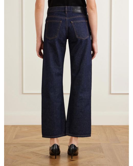 Khaite Blue Kerrie Mid-Rise Straight-Leg Jeans
