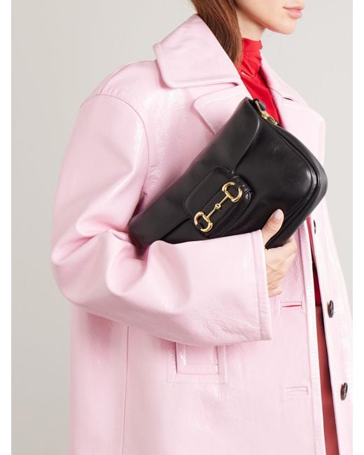 Gucci Black Horsebit 1955 Leather Shoulder Bag
