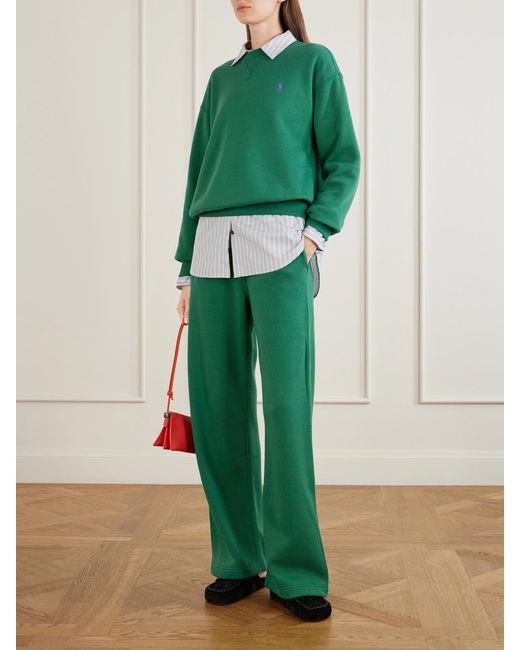Polo Ralph Lauren Green Cotton-Blend Jersey Sweatshirt