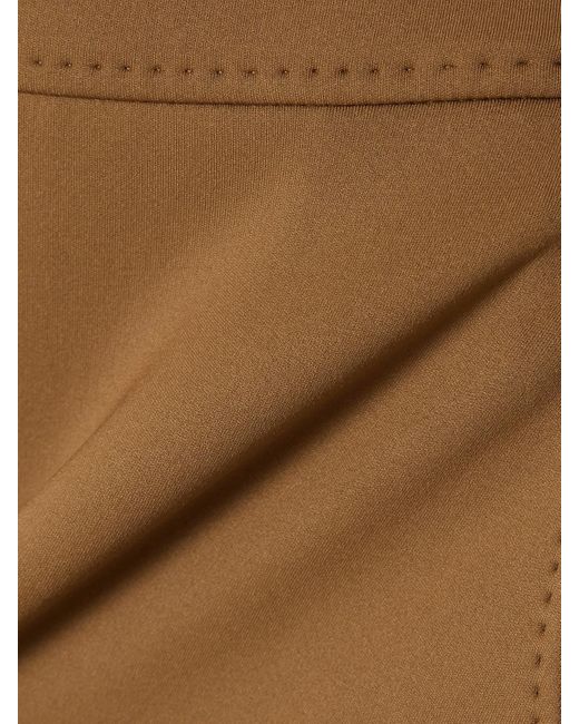 Max Mara Natural Fagiani Hose Mit Weitem Bein Aus Stretch-Twill