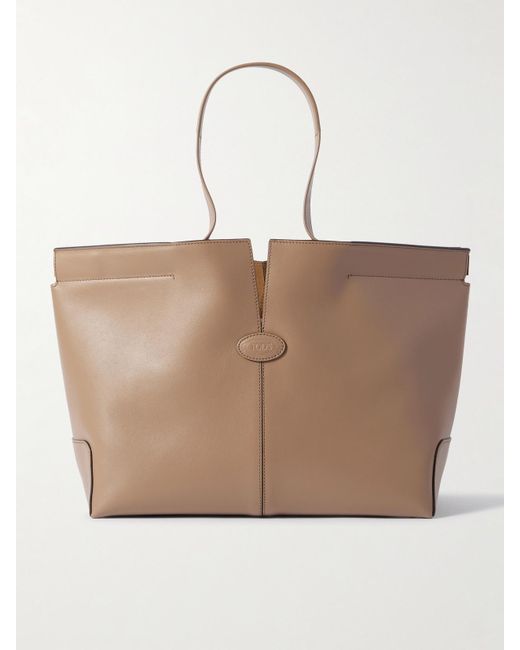 Tod's Natural Shopping Mittelgroße Tote Aus Leder