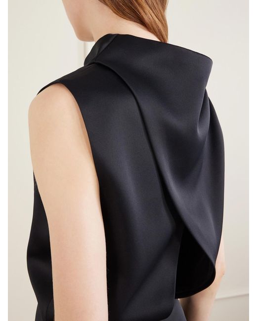 Khaite Black Astor Crepe Mini Dress