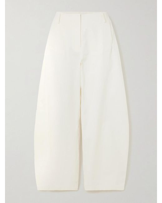 Esse Studios White Meki Cocoon High-Rise Barrel-Leg Jeans